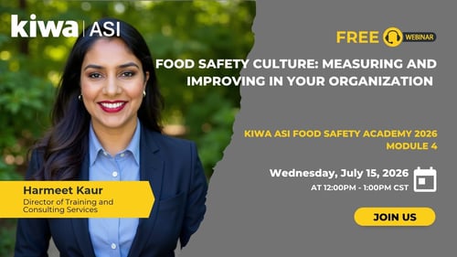Module 4 Food Safety Culture Measuring and Improving in Your Organization Zoom Training Kiwa ASI