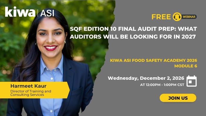 V2 Module 6 SQF Edition 10 Final Audit Prep What Auditors Will Be Looking For in 2027 Zoom Training Kiwa ASI